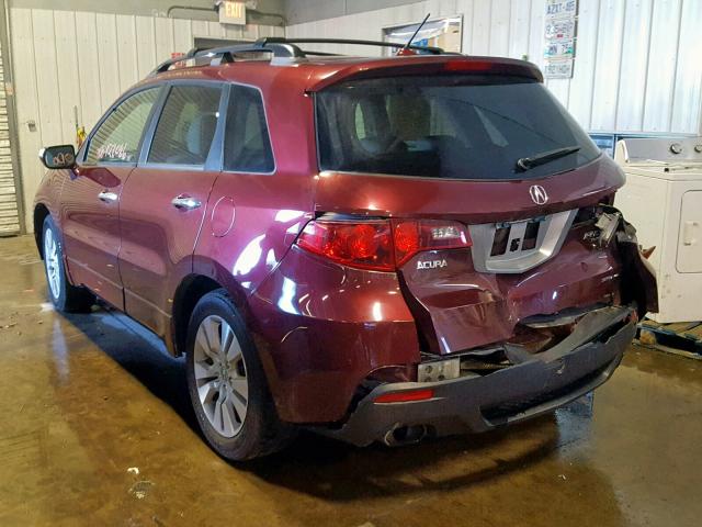 5J8TB1H55BA005822 - 2011 ACURA RDX TECHNO BURGUNDY photo 3