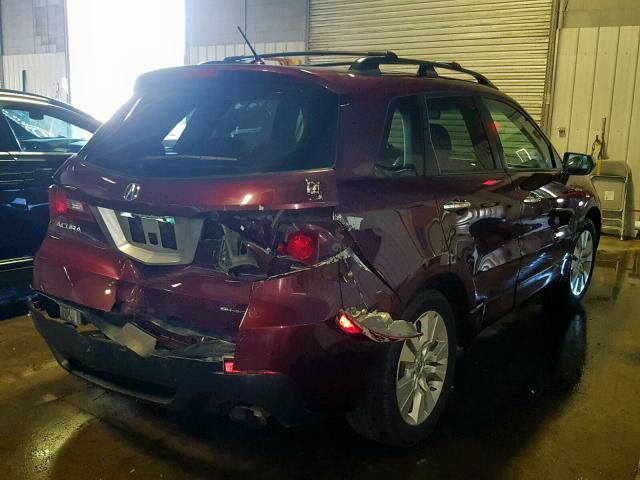 5J8TB1H55BA005822 - 2011 ACURA RDX TECHNO BURGUNDY photo 4