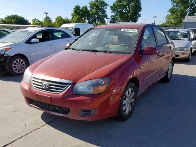 KNAFE222795595481 - 2009 KIA SPECTRA EX RED photo 2