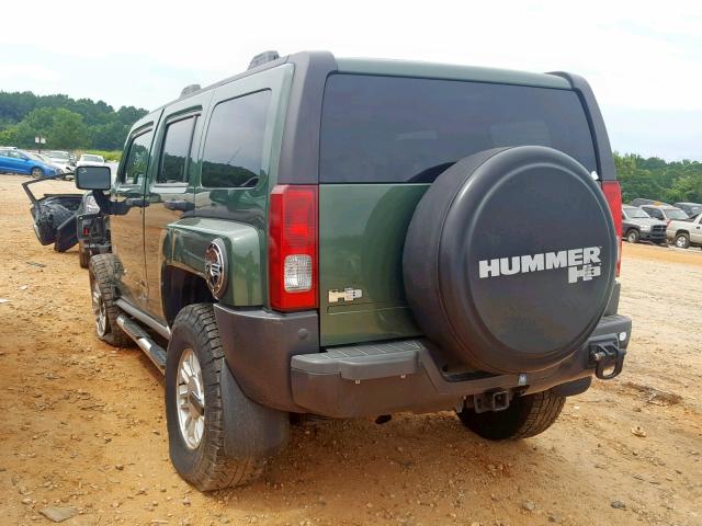 5GTDN136668117366 - 2006 HUMMER H3 GREEN photo 3