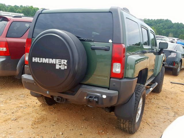 5GTDN136668117366 - 2006 HUMMER H3 GREEN photo 4