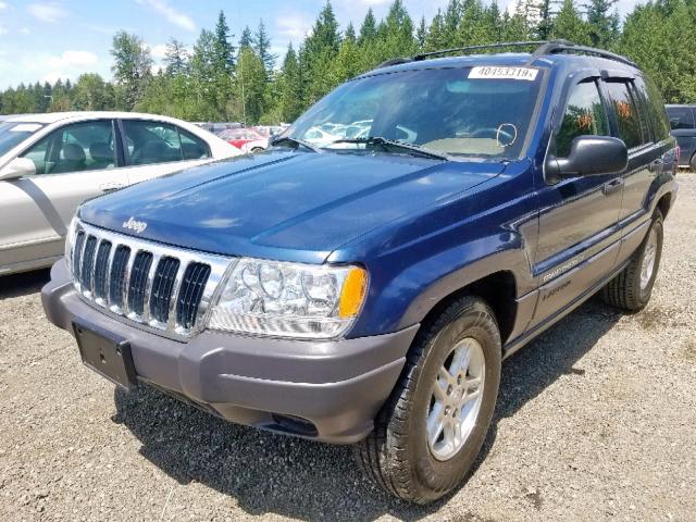 1J4GX48SX3C537205 - 2003 JEEP GRAND CHER BLUE photo 2