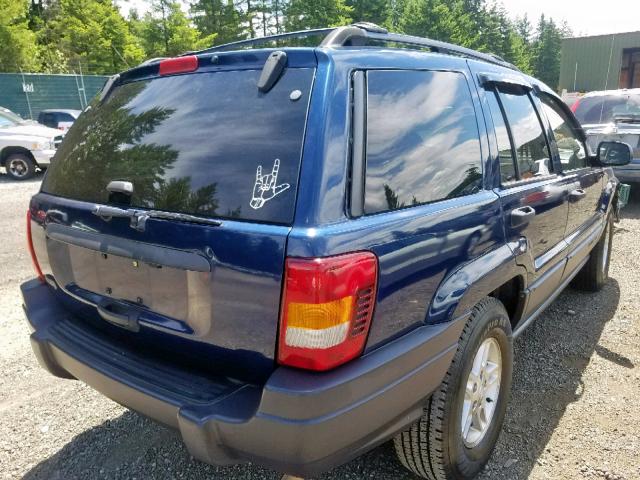 1J4GX48SX3C537205 - 2003 JEEP GRAND CHER BLUE photo 4