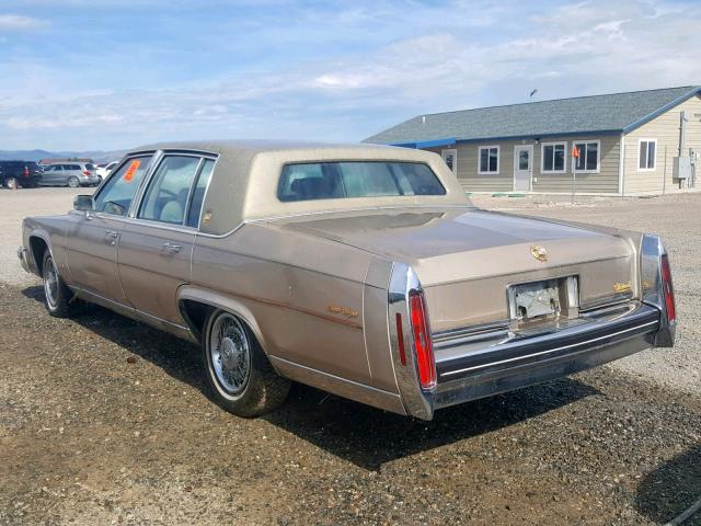 1G6DW6981F9735234 - 1985 CADILLAC FLEETWOOD TAN photo 3