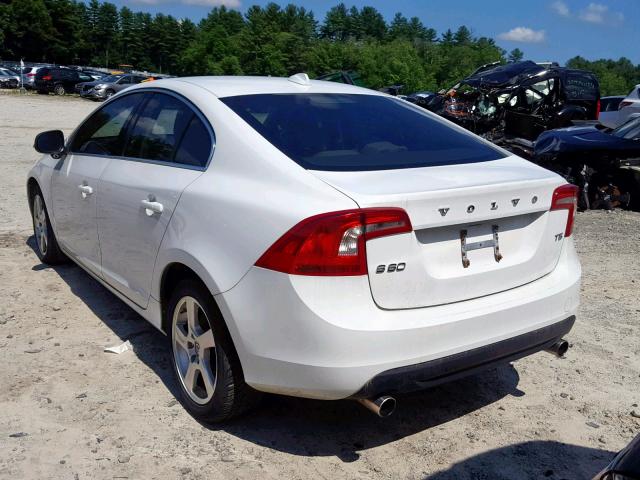 YV1622FS8C2113819 - 2012 VOLVO S60 T5 WHITE photo 3