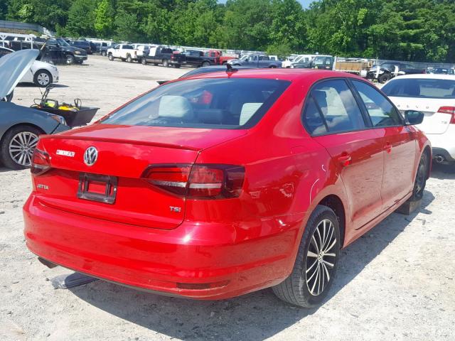 3VWB17AJ8GM215961 - 2016 VOLKSWAGEN JETTA SPOR RED photo 4