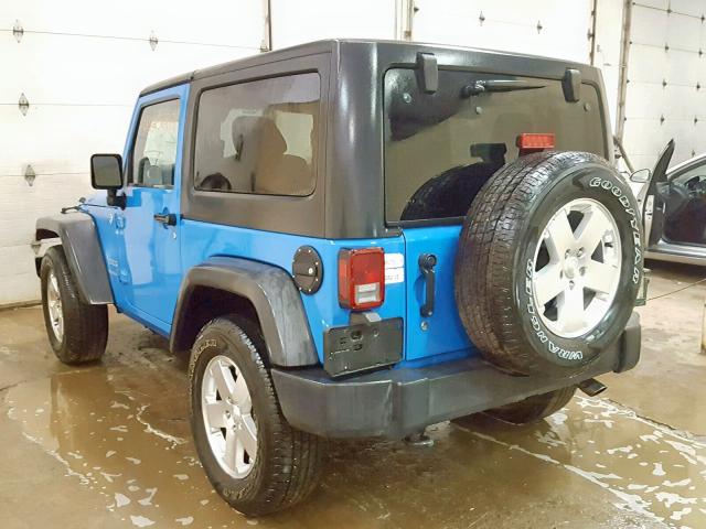 1J4AA2D1XBL639630 - 2011 JEEP WRANGLER S BLUE photo 3