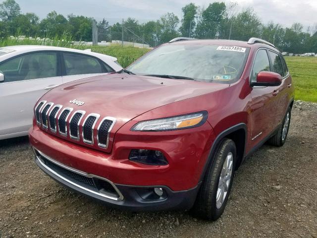 1C4PJMDS3GW142140 - 2016 JEEP CHEROKEE L RED photo 2