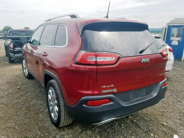 1C4PJMDS3GW142140 - 2016 JEEP CHEROKEE L RED photo 3