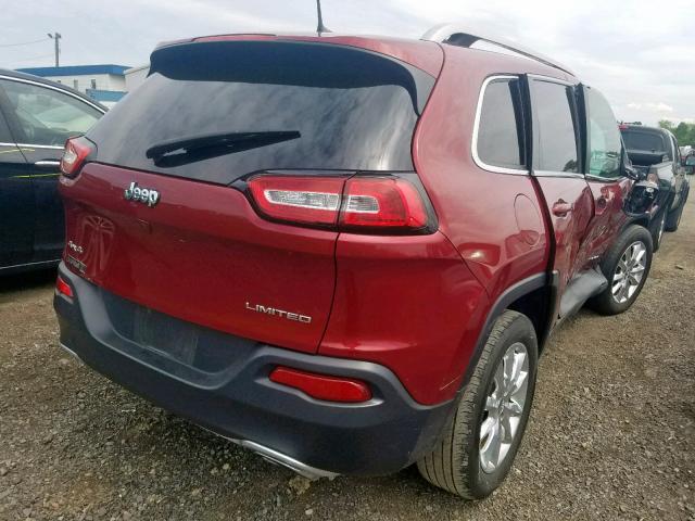 1C4PJMDS3GW142140 - 2016 JEEP CHEROKEE L RED photo 4