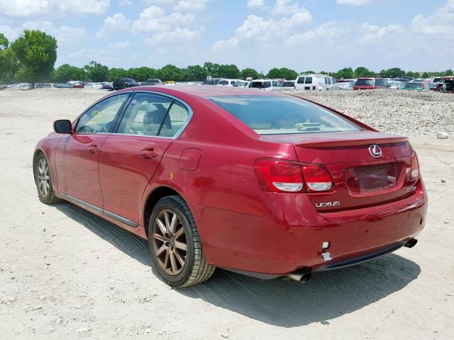 JTHBH96S665010850 - 2006 LEXUS GS 300 RED photo 3