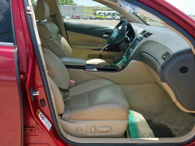 JTHBH96S665010850 - 2006 LEXUS GS 300 RED photo 5