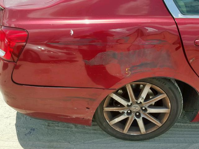 JTHBH96S665010850 - 2006 LEXUS GS 300 RED photo 9