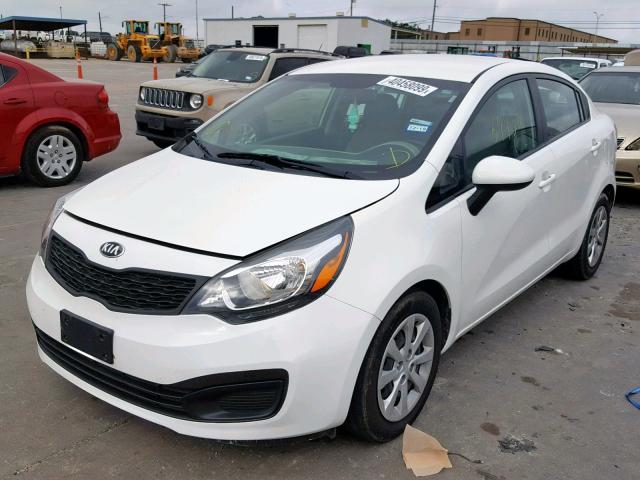 KNADM4A33F6495724 - 2015 KIA RIO LX WHITE photo 2