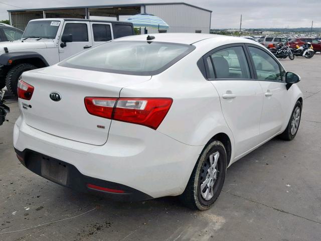 KNADM4A33F6495724 - 2015 KIA RIO LX WHITE photo 4