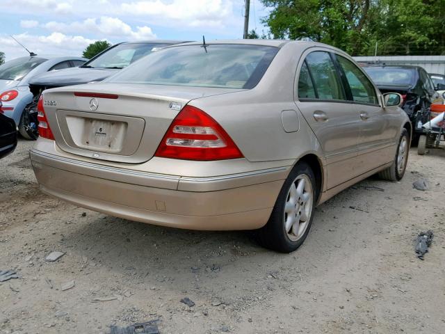 WDBRF64J71F078803 - 2001 MERCEDES-BENZ C 320 BEIGE photo 4