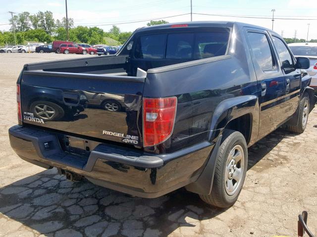 5FPYK1F22AB002337 - 2010 HONDA RIDGELINE BLACK photo 4