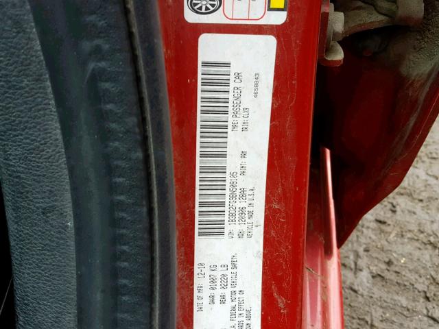 1B3BD2FG9BN509105 - 2011 DODGE AVENGER LU RED photo 10