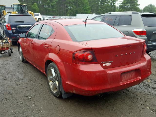 1B3BD2FG9BN509105 - 2011 DODGE AVENGER LU RED photo 3