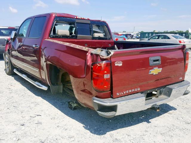 3GCPCSECXEG500674 - 2014 CHEVROLET SILVERADO BURGUNDY photo 3