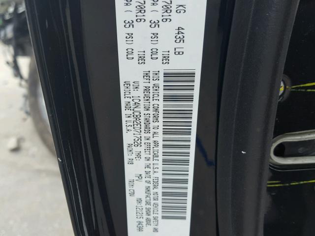 1C4NJCBA2ED717526 - 2014 JEEP COMPASS SP შავი ფოტო 10