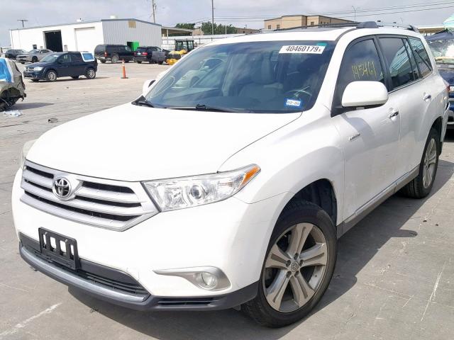 5TDDK3EH0CS127862 - 2012 TOYOTA HIGHLANDER WHITE photo 2