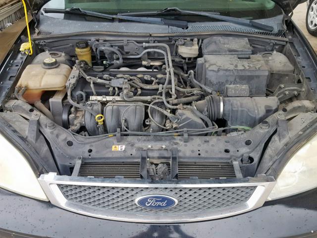 1FAFP34N65W225675 - 2005 FORD FOCUS ZX4 BLACK photo 7