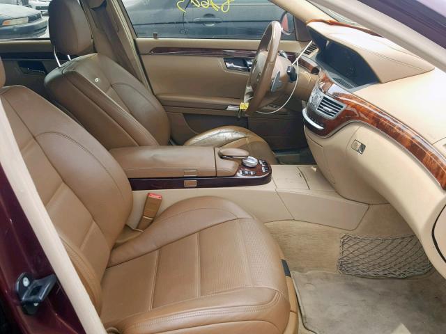 WDDNG77X79A239510 - 2009 MERCEDES-BENZ S 63 AMG BURGUNDY photo 5