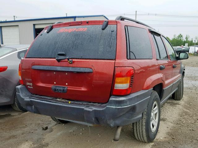 1J4GW48S23C589060 - 2003 JEEP GRAND CHER RED photo 4