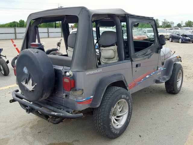 1J4FY29S8RP465370 - 1994 JEEP WRANGLER / GRAY photo 4