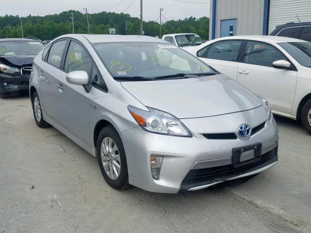 JTDKN3DPXE3049277 - 2014 TOYOTA PRIUS PLUG SILVER photo 1