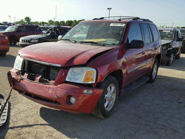 1GKDT13S442170758 - 2004 GMC ENVOY RED photo 2