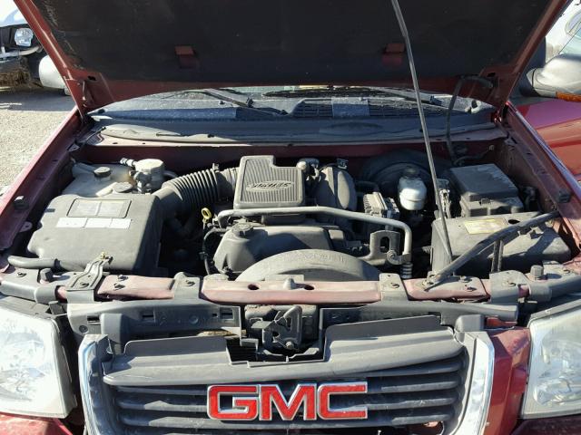 1GKDT13S442170758 - 2004 GMC ENVOY RED photo 7