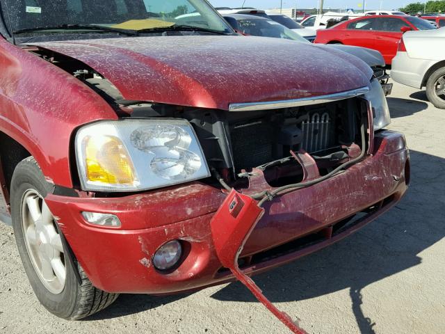 1GKDT13S442170758 - 2004 GMC ENVOY RED photo 9