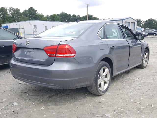 1VWBP7A30DC107752 - 2013 VOLKSWAGEN PASSAT SE GRAY photo 4