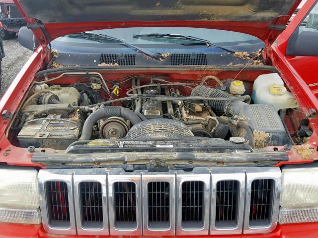 1J4GZ48S4WC241143 - 1998 JEEP GRAND CHER RED photo 7