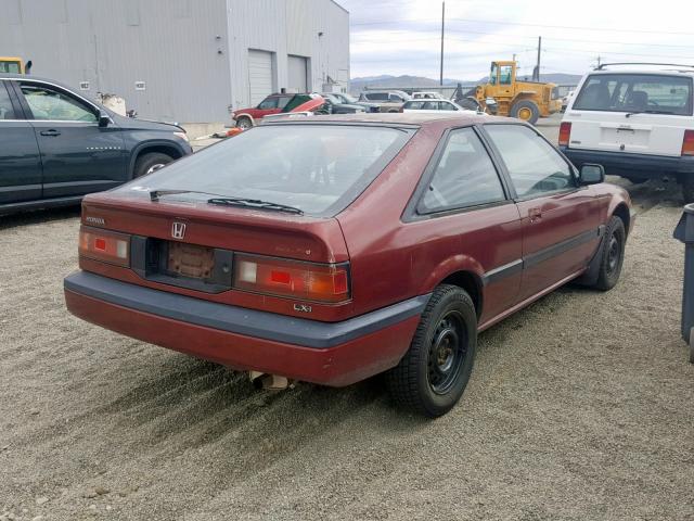 JHMCA5487JC040307 - 1988 HONDA ACCORD LXI BURGUNDY photo 4