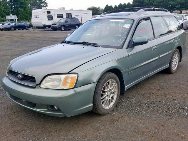 4S3BH635237311288 - 2003 SUBARU LEGACY L GREEN photo 2