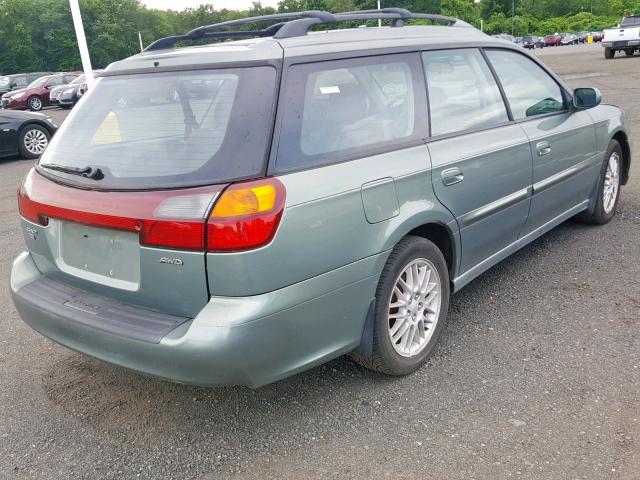 4S3BH635237311288 - 2003 SUBARU LEGACY L GREEN photo 4