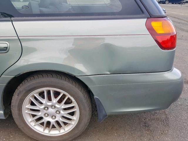 4S3BH635237311288 - 2003 SUBARU LEGACY L GREEN photo 9