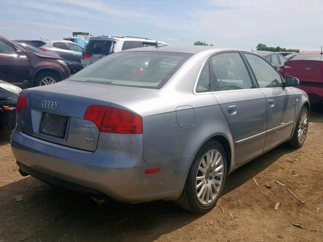 WAUDH78E86A120664 - 2006 AUDI A4 3.2 QUA GRAY photo 4