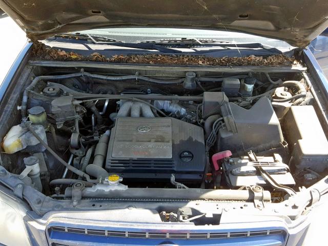 JTEHF21A420085380 - 2002 TOYOTA HIGHLANDER BLUE photo 7