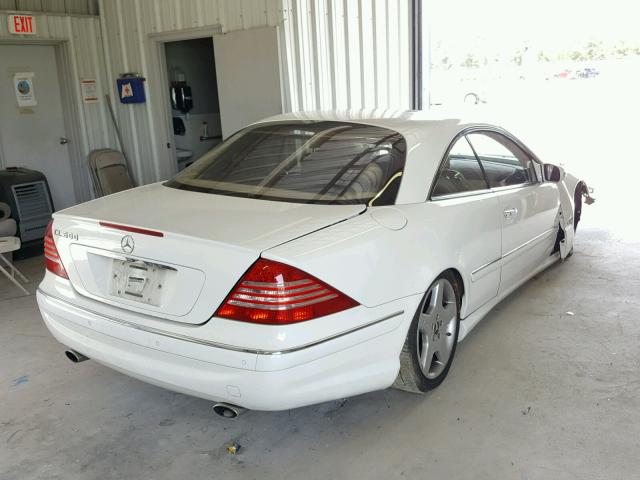 WDBPJ76J03A033601 - 2003 MERCEDES-BENZ CL 600 WHITE photo 4