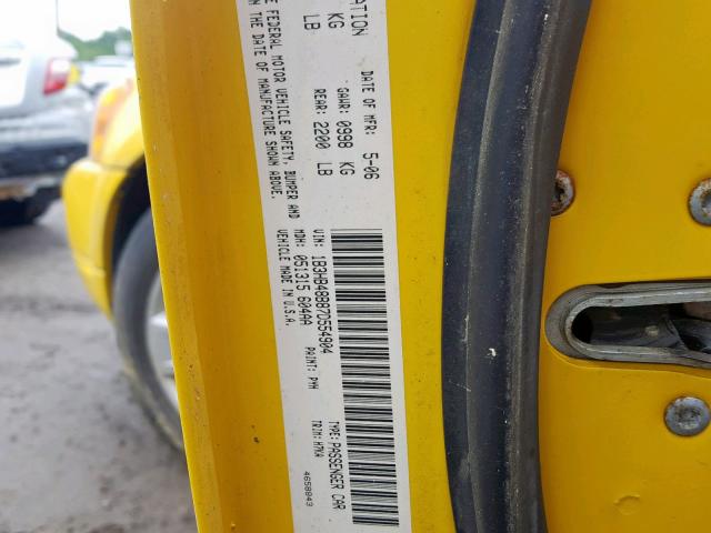 1B3HB48B87D554904 - 2007 DODGE CALIBER SX YELLOW photo 10