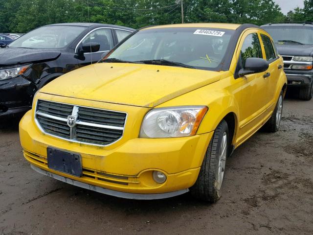 1B3HB48B87D554904 - 2007 DODGE CALIBER SX YELLOW photo 2