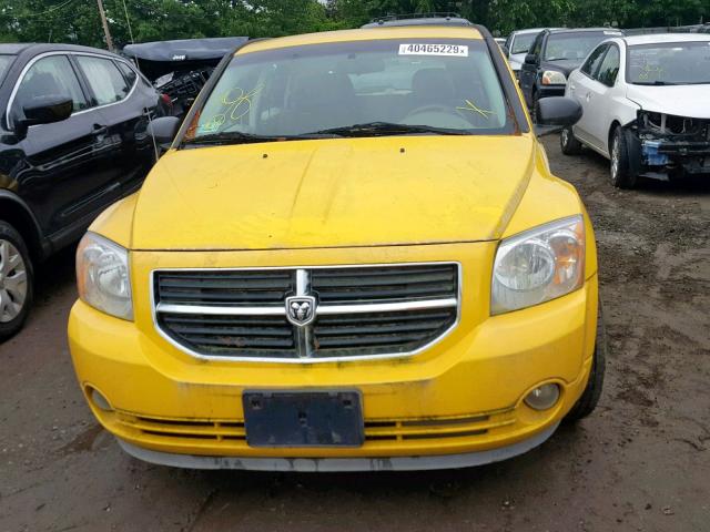 1B3HB48B87D554904 - 2007 DODGE CALIBER SX YELLOW photo 9