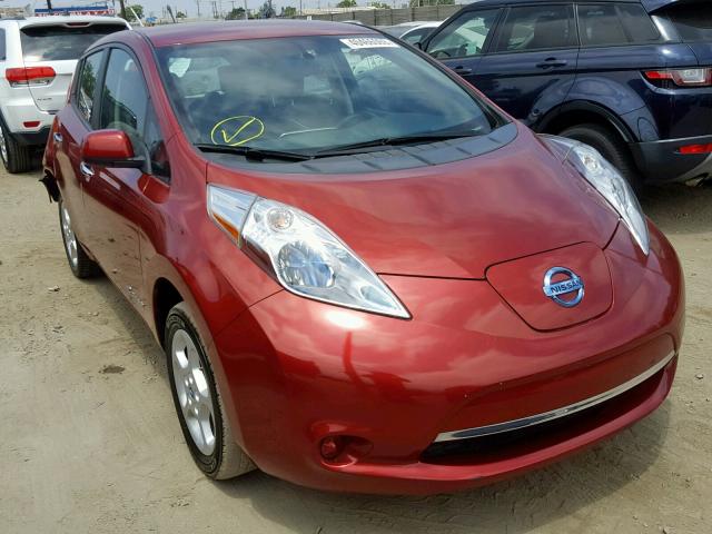 1N4AZ0CP7DC420528 - 2013 NISSAN LEAF S RED photo 1