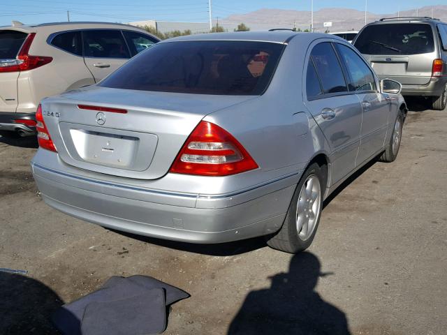 WDBRF61J34A618363 - 2004 MERCEDES-BENZ C 240 GRAY photo 4