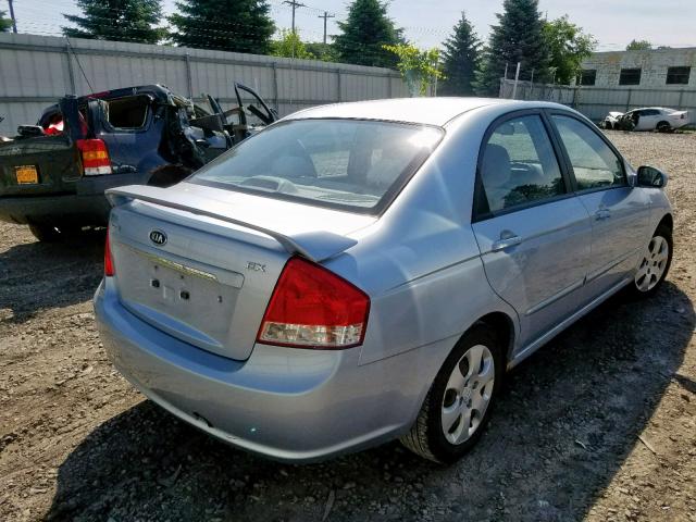 KNAFE122275432969 - 2007 KIA SPECTRA EX BLUE photo 4