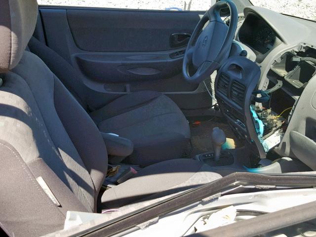 KMHCG35C35U357472 - 2005 HYUNDAI ACCENT GS SILVER photo 5